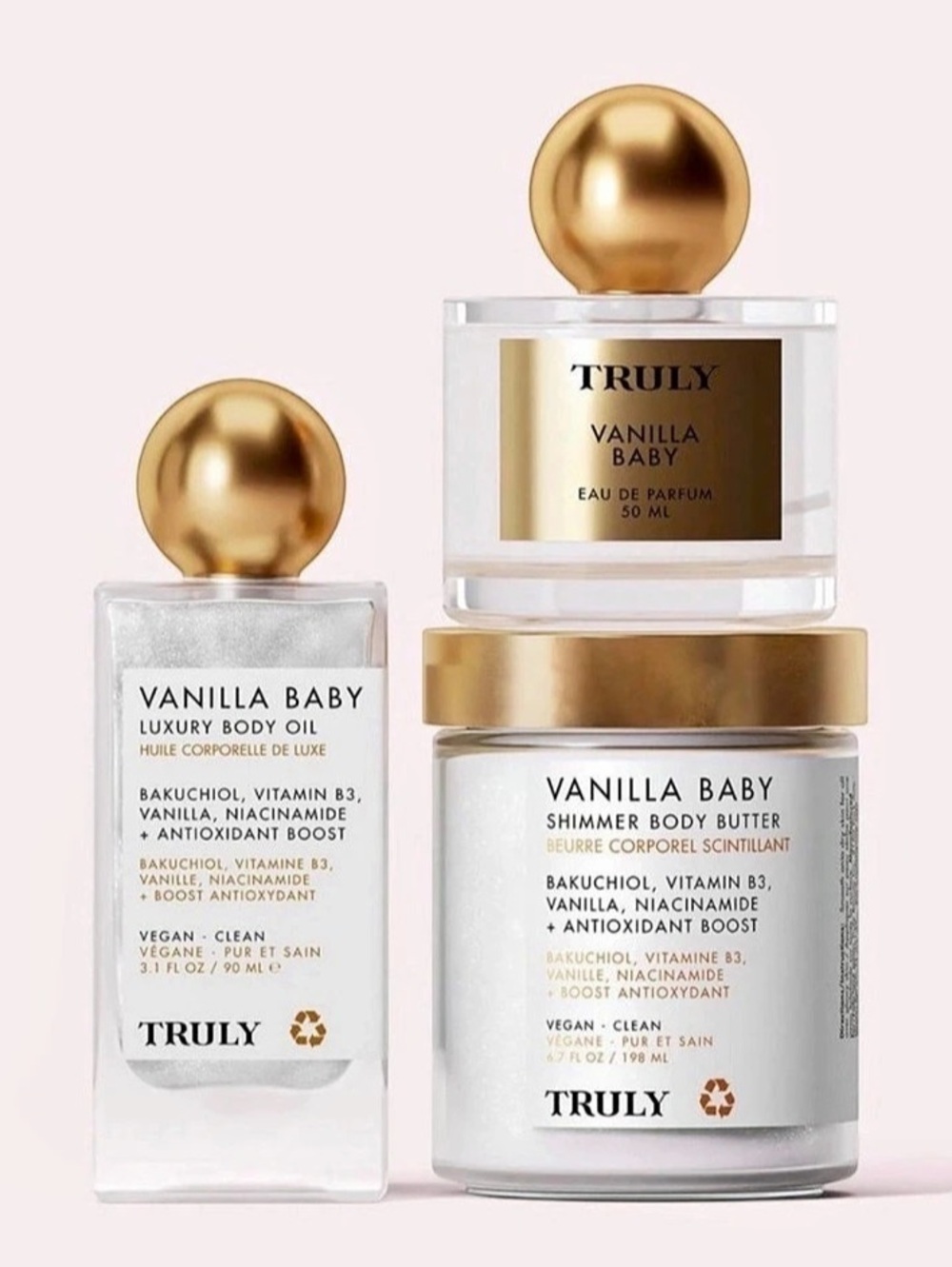 TRULY Vanilla Baby Luxury Trio 3-Piece Body Care Set
